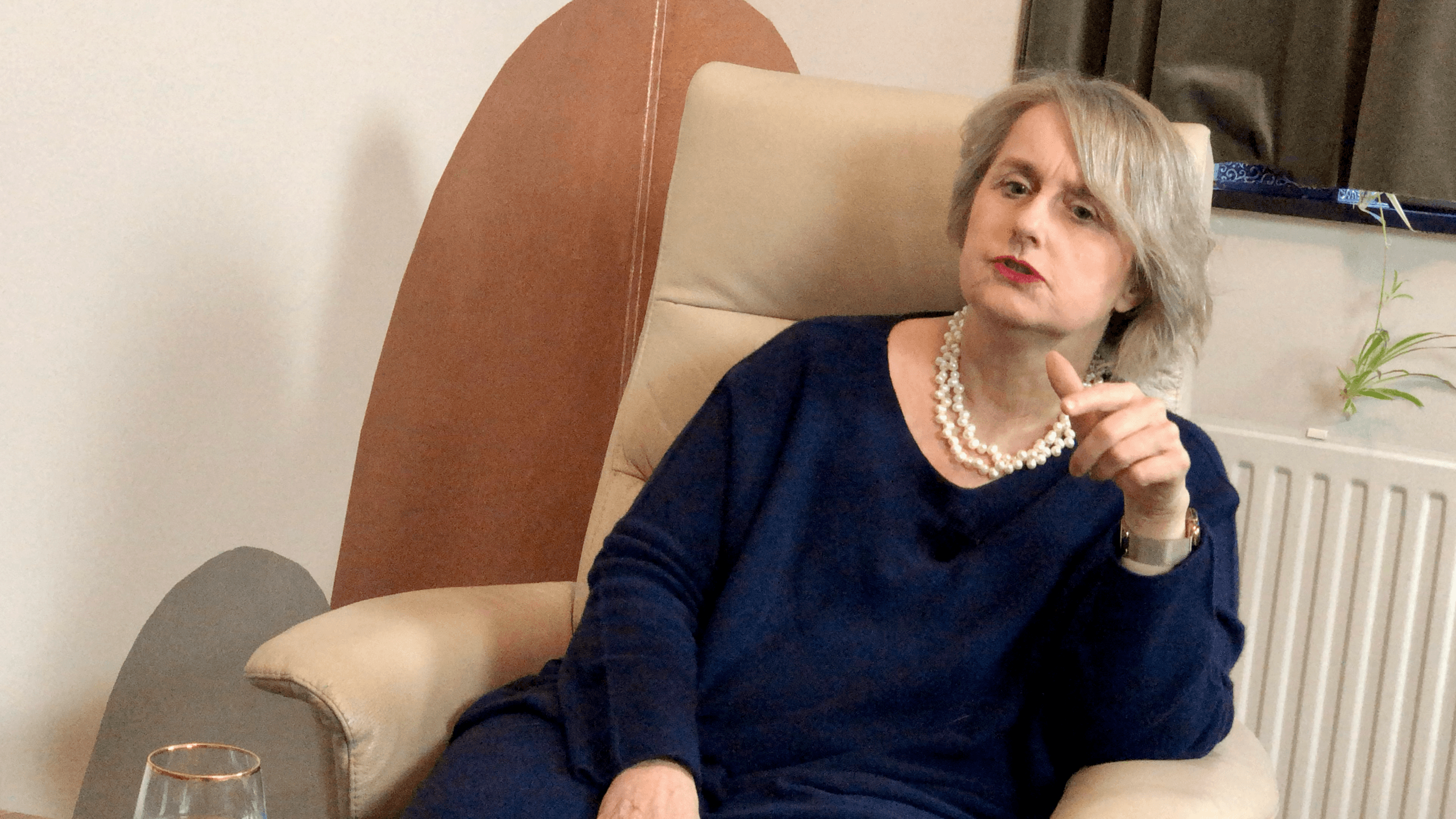 Christine Filip at work as a relationship coach
